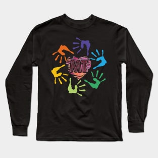 Massage Therapist Colorful Hands Long Sleeve T-Shirt